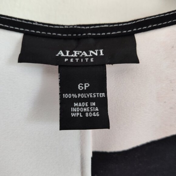 Ladies Petite SZ 6P Alfani White/Pink/Multi Color Tunic - Picture 4 of 4